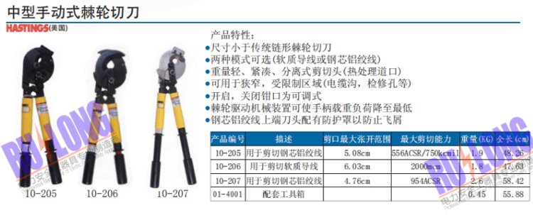 中型手動式棘輪切刀